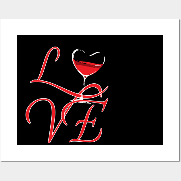 Love Wine - Wine Lover Wall Art by fromherotozero